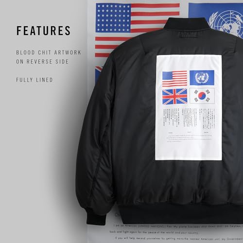 Image of Alpha Industries MA-1 Blood Chit Bomber Flight Jacket - Fighter Pilot Flight Jacket