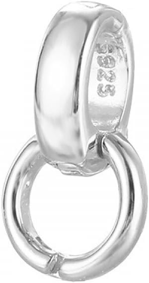 925 Sterling Silver Double Bail Clasps 12.5mm Twister Clasps Connector for Bracelet Necklace DIY Jewelry Making Accessories (Platinum Color)