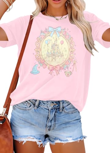 Image of Magical Shirt for Women Magic Kingdom Tshirt Family Vacation Tee Castle Believe in The Magic Summer Trip Tops