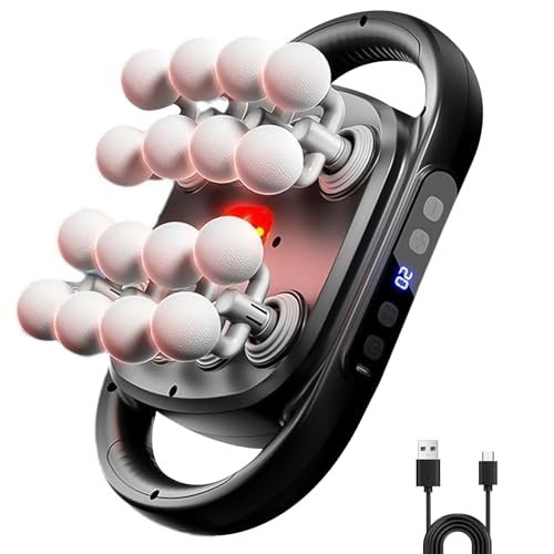 【Funzione di massaggio a luce rossa e protezione di sicurezza intelligente】 La pistola massaggiante dispone di una modalità di massaggio a luce rossa che può favorire la circolazione sanguigna, accelerare le emissioni di acido lattico e alleviare i dolori muscolari. La pistola fasciale può essere regolata a 10/20/30 minuti. L'impostazione predefinita è di 10 minuti. Quando viene raggiunto il tempo impostato, passa alla modalità di protezione di sicurezza di spegnimento intelligente per garantire la sicurezza e prevenire un uso eccessivo. Deve essere riavviato prima che possa essere riutilizzato.