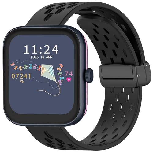 Bracelet RADLEY Series en silicone de 18mm à 22mm avec fermoir papillon magnétique