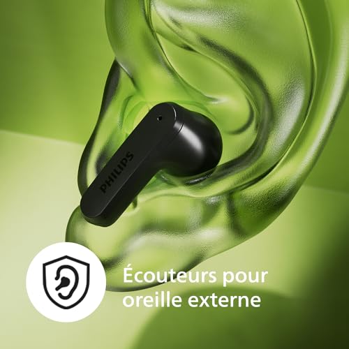 Philips TAT2139BK00 écouteurs Intra Auriculaires sans Fil Petits Embouts Bon Rapport qualité Prix Son Naturel avec Basses dynamiques appels clairs et étui de Chargement de Poche - vue 6