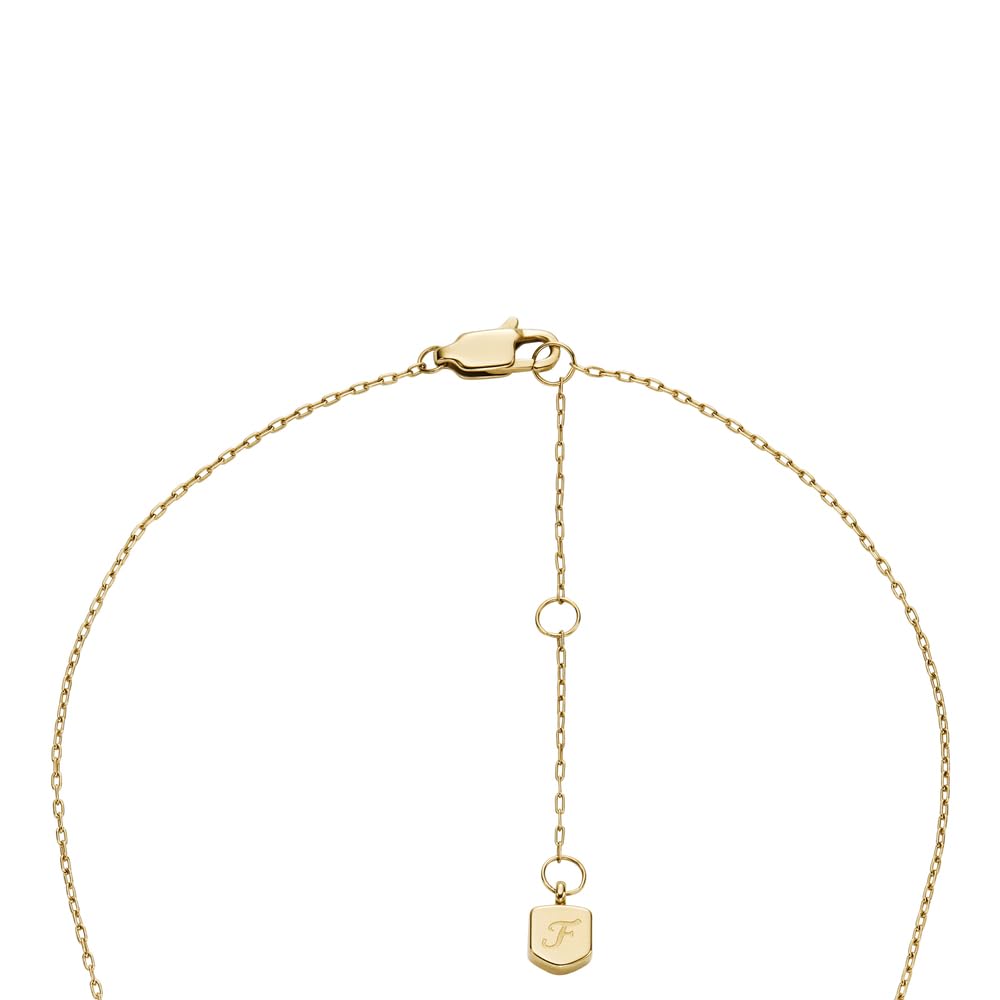 Fossil Damenset Kette Ohrringe Glitz Disc Edelstahl Bicolor, JF04815SET