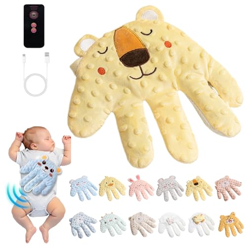 赤ちゃん 眠りサポート 手のひら マッサージ 手袋 電動 びっくり防止 ひんやり 赤ちゃん用 手のひら枕 レッドビーンフィリング 新生児用 ベビーマッサージグローブ 深睡眠誘導 驚き防止設計 加熱可能天然小豆コア リズミカル振動 自動トントン機能 沐浴後