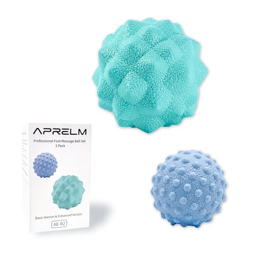APRELM Foot Massage Ball Set for Plantar Fasciitis Relief 2 Pack (Basic & Enhanced)