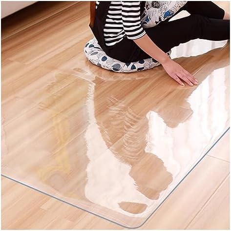 Versatile Vinyl Chair Mat for Office & Home, Anti-Stain Area Rug Cover, Customizable Sizes 3ft-9ft, Durable Plastic Floor Protection for Kitchen & Doorway