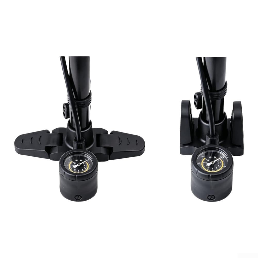 Bomba de Pie Aluminio 230PSI Válvula Dual para Presta Bomba de