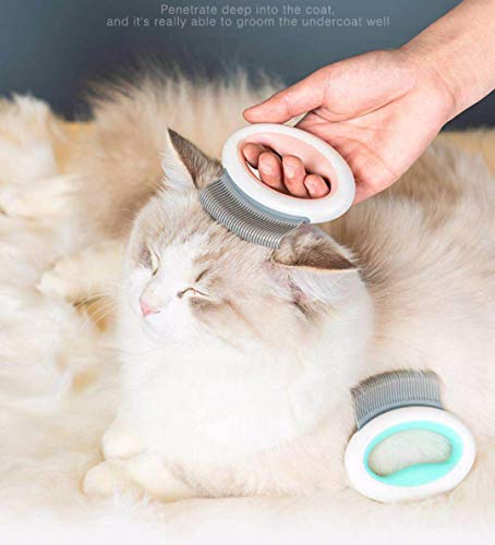 Kukerose Cat Comb, Cat Grooming Comb, Cat Massage Comb, Pet Short Hair Removal Massaging Tool, Cute Shell Comb for Dog Puppy Rabbit Bunny, Painless Cat Combs for Deshedding. - Image 4