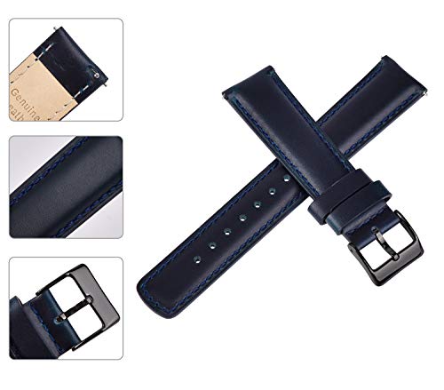 Ritche Quick Release Genuine Leather Watch Strap for Men Women 18mm 20mm 21mm 22mm 23mm 24mm