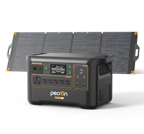 Image of Pecron Portable Power Station F3000LFP with 200W Solar Panel*1, 3072Wh Solar Camping Generator can expand to 9216Wh, 3600W Solar Generator for RV, Home Use, CPAP
