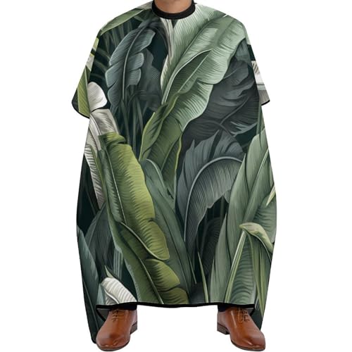 Banana Leaf Hair Cutting Cape for Men Women Waterproof Barber Cape Adjustable Salon Haircut Capes