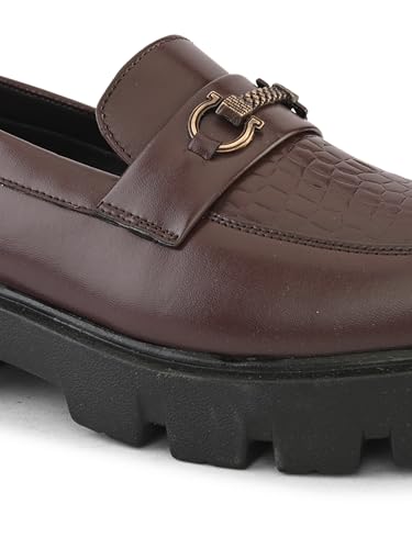 Image of STANPHORD Mens Loafers Stanphord Men's Slip On Loafers Shoes | Comfortable Lightweight Stylish Footwear for Casual, Formal TPZN 2231 Black-7