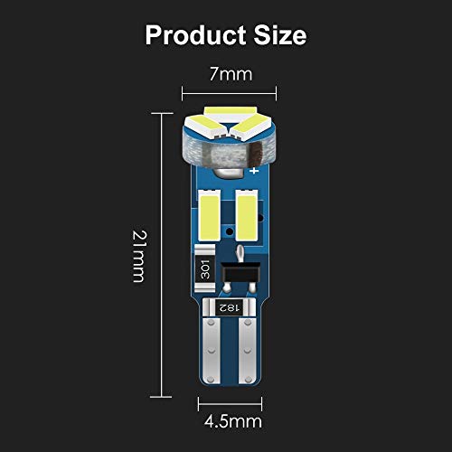 10 Lámparas LED T5 para Auto Panel de Instrumentos Azul miniatura 4