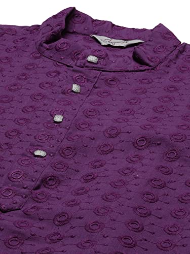 Image of Jompers Men's Embroidered Straight Kurta Pyjama Set.