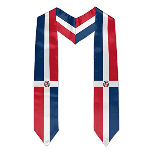 Vcmaluco Dominican Republic Flag Graduation Stole Graduation Sash Scarf Graduation Gift for International Student