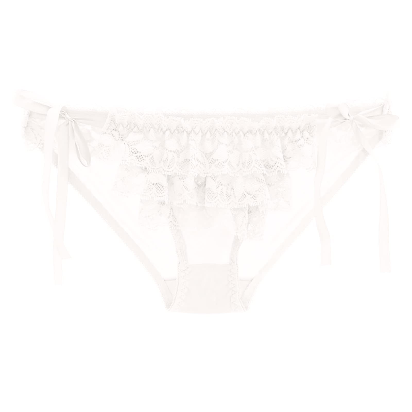 Mid Waist Soft Underwear women Sexy Lace Trim Panties Thin Breathable String Bikini Briefs Hipster Erotic Panties