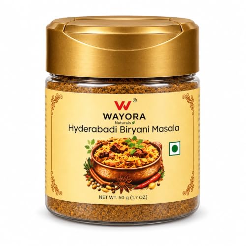 Wayora Naturals Hyderabadi Biryani Masala Seasoning, Chicken and Veg 1.76oz