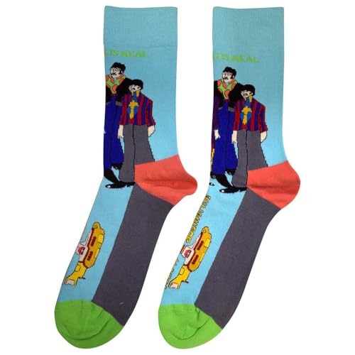 Rock Off officially licensed products The Beatles Yellow Submarine And Band Ankle Socks Size One Size - Les Beatles, Paul McCartney, John Lennon, RIngo Starr, George Harrison Rock Off officially licensed products The Beatles Yellow Submarine And Band Ankle Socks Size One Size – Image 3