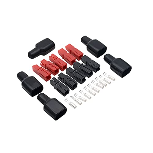 MACHSWON 10 x Anderson connectors with Rubber Boot Cover powerpole (5 x Pair) 45AMP 600V 10X Anderson powerpole 45AMP Electrical Connector Plugs with Rubber Boot Sleeves 5Pair 45Amp Power Pole