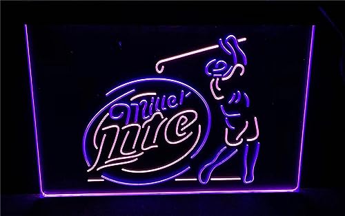 Image of Bar Party Wedding Gift Custom Signs home decor Personalized Miller Golf Led Lamp Neon Like Signs For Wall Decor