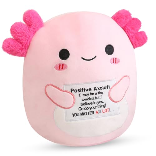 TOYSYM Axolotl Plush Toy, Emotional Support Cute Axolotl Stuffed Animal, Toys Axolotls Stuff Plush Pillow Soft Plushie Doll Gifts Home Decoration for Girls Boys Kids Toddler