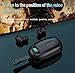VOLT PLUS TECH Portable BT Earbuds Compatible with Realme C75x Noise Cancelling, LED Folding Tough Clamshell Display Case, Mic 8D Bass IPX4 Waterproof/Sweatproof with PowerBank for 24h Use (Black)