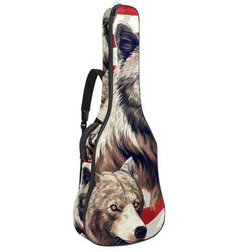 Sac pour guitare acoustique 42.9x16.9x4.7 in étui guitare imperméable multicolore
