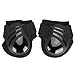 Xndz Horse Boot, Horse Tendon and Fetlock Boots, Neoprene Material Lining 2 Pair Strong and Durable for Prevent Impact Prevent Leg Damage(Black, L)