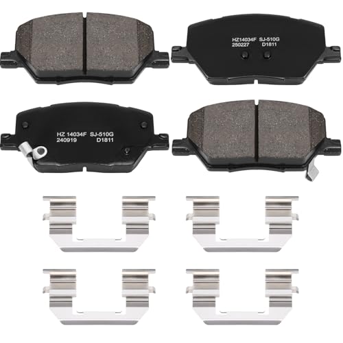 Image of D1811 Front Ceramic Brake Pads Kit Fit For Jeep Renegade 2015-2021, For Jeep Compass 2017-2022, For Fiat 500X 2016-2021