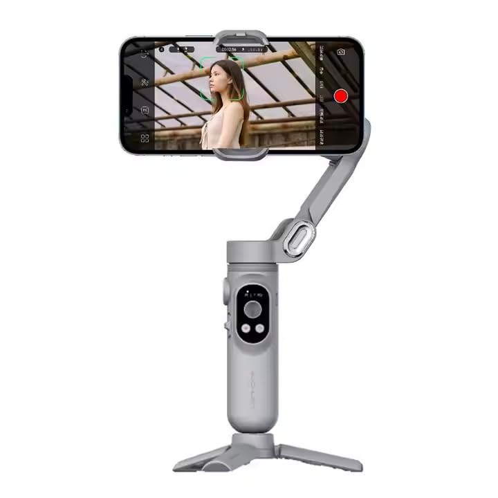 Cubonic AOCHUAN Smart X Smartphone Gimbal Stabilizer, Handheld 3-Axis Phone Gimbal with LED Fill Light, Portable and Foldable Stabilizer, Vlogging...