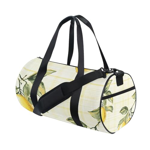 BOESI Graffiti Lemon Pattern Travel Gym Bag, Lightweight Sports Bag, Hand-carrying and Shoulder-carrying, Suitable for Men and Women