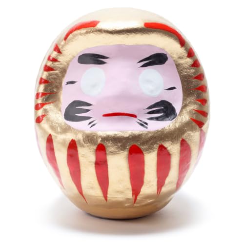 Daruma Doll 3.6 inch Gold Color Good Luck Charm Made in Japan GDS-01G-Z-US