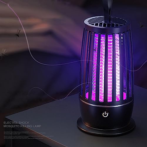 Fliegenfalle Licht | Tragbares elektrisches Fliegenbekämpfungsgerät | Professionelle, leise Fliegenkontrollleuchte, wiederaufladbare elektronische Zapper-Innenfalle für Zuhause, Camping und Idezek – Bild 4