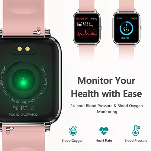 image for KALINCO Smart Watch, Fitness Tracker with Heart Rate Monitor, Blood Pr