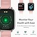 KALINCO Smart Watch, Fitness Tracker with Heart Rate Monitor, Blood Pressure, Blood Oxygen Tracking, 1.4 Inch Touch Screen Smartwatch Fitness Watch for Women Men Compatible with iOS Android