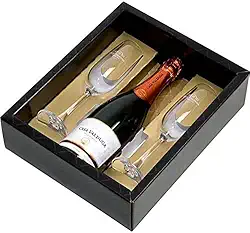 Kit Arte Espumante Casa Valduga Brut 750ml + 2 taças