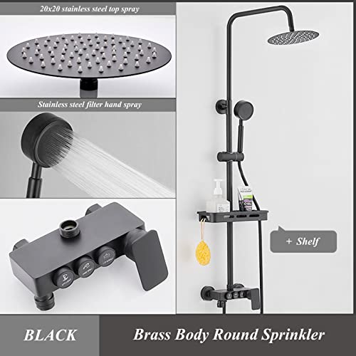 Combo de comples de douche pluie haute pression hauteur angle réglable