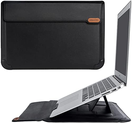 Nillkin 13 Pollici Custodia per laptop Portatile Borsa con Funzione Stand, Laptop Sleeve Case Borsa per computer antiurto Compatibile con 13" MacBook Pro/Air,12.9" New iPad Pro (Nero)
