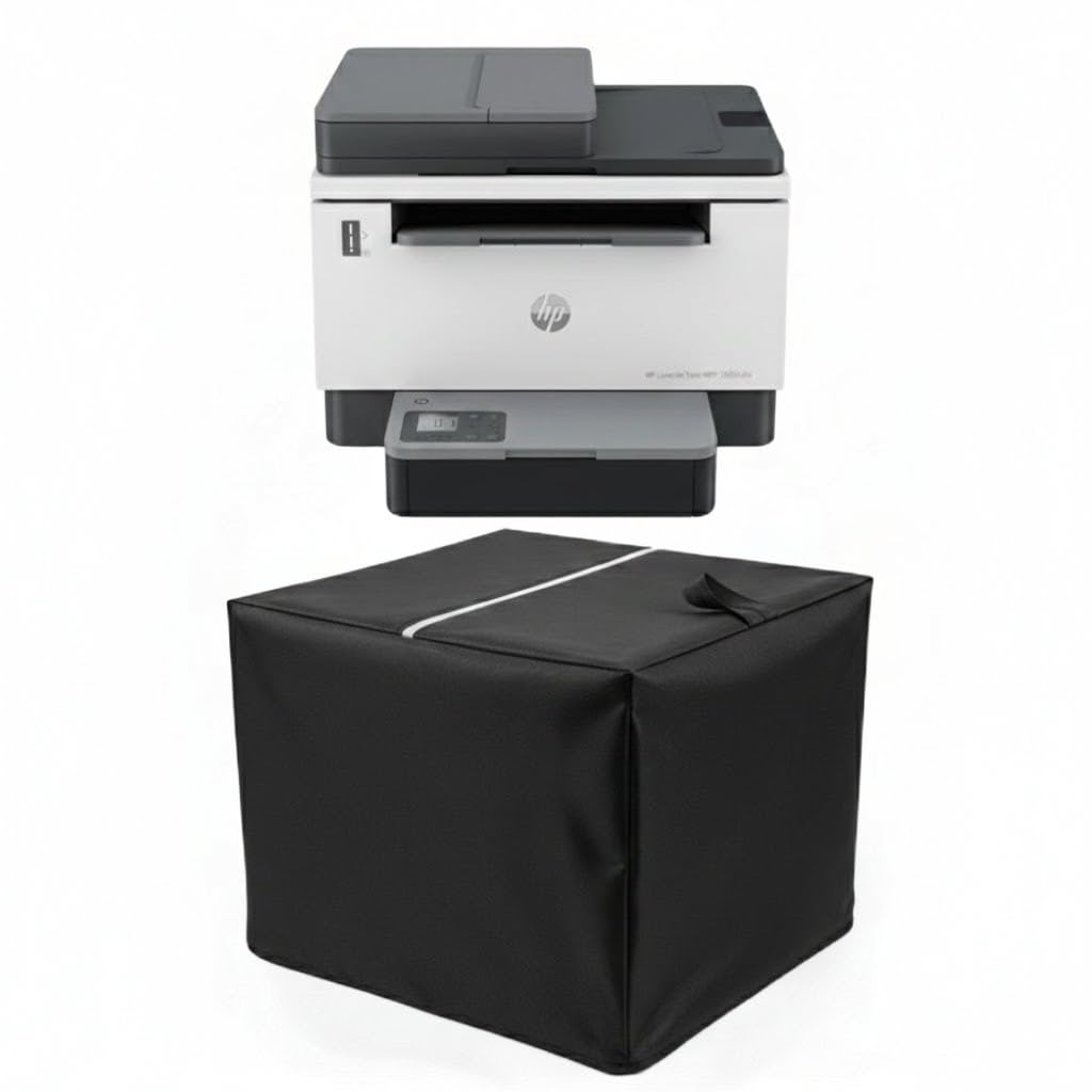 Printer Cover for HP LaserJet Tank MFP 1188fnw / 2606sdw Reinforced Nylon Waterproof, Printer Dust Cover with Top Handle & Storage Pocket, Durable Black HP Printer Cover (1, BLACK, GENERAL)-image-25