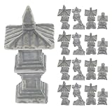 Taille pratique : compacte et légère, facile à transporter et à exposer, mini statue de pavillon miniature, paysage créatif miniature