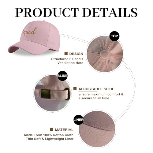 Image of LADY&HOME Bachelor /Bachelorette Party Baseball Hats Set, Embroidered Adjustable Cotton Truck Caps