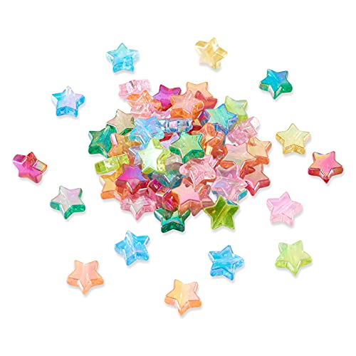 250 Perline Acriliche A Stella 12mm Luminose Al Buio - Miste Colorate Per Gioielli Fai-da-te, Bracciali E Collane - 2