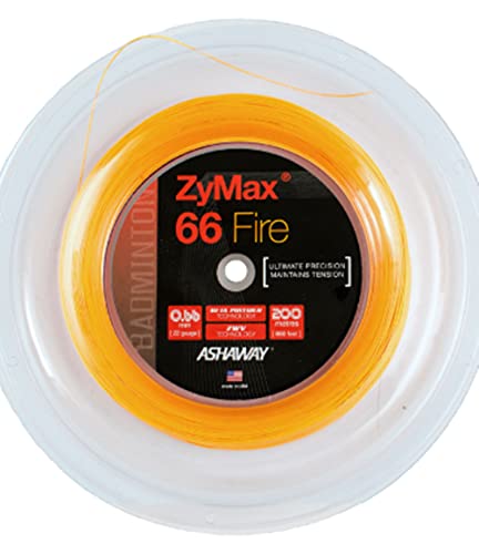 Ashaway ZyMax 66 Fire Power Badminton String Set-Fire Orange by ASHAWAY Cover