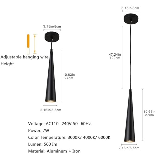 Suspension LED moderne aluminium pour salon et chambre - 6