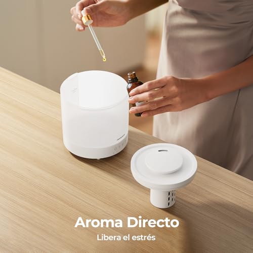 Miniatura 5 de Homvana Humidificador Bebes Mocos Y Tos And Difusor Aceites Esenciales Aromas, 1.5l Hasta De Para Dormitorio, Top-Fill Humidifier Plantas Ultrasonico, Difusor Aromatizador, Humidificadores Habitacion