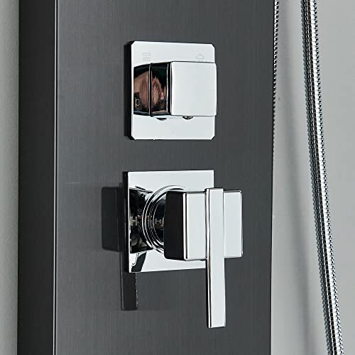 Columna de Ducha de Acero Inoxidable con Sistema Torre: Lluvia, Cascada y Masaje miniatura 6