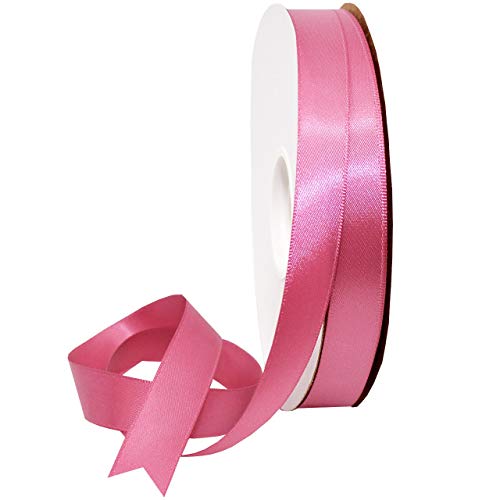 Image of Morex Ribbon 08816 /50-174 Double Face Satin Ribbon, 3 /8 inchx 50 Yd, Victorian Rose