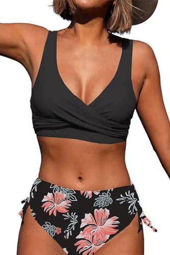 Ensemble bikini taille haute vintage haut de gamme maillot de bain 2 pièces sculptant