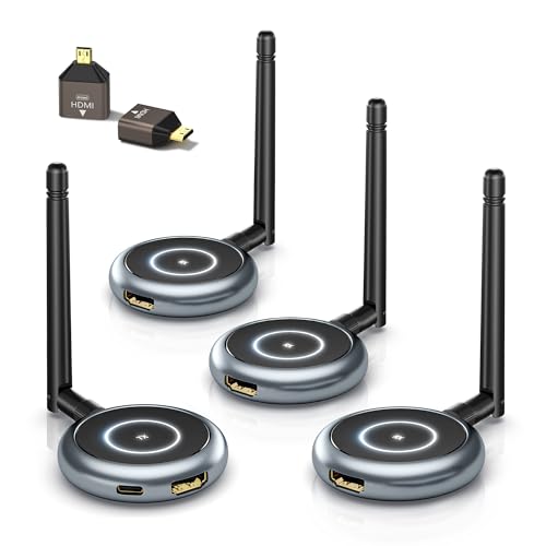 Amazon | AIMIBO ワイヤレスHDMI 送受信機セット1TX+3RX | AIMIBO