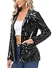 KANCY KOLE Women Sparkle Sequin Blazer Jackets Lon... #1